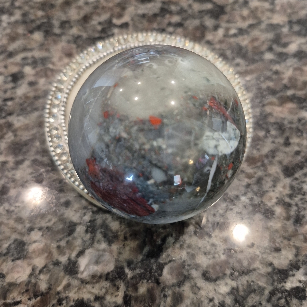 Natural Jasper Crystal Sphere Orb #12 - Picture 8 of 9